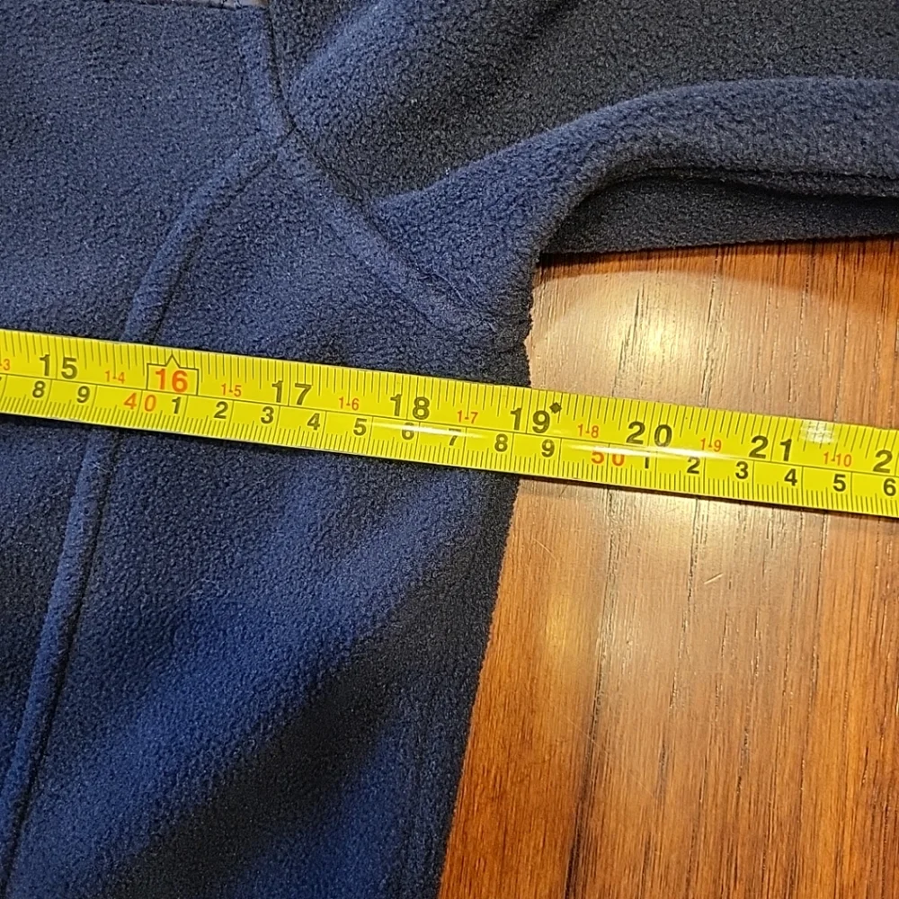 Talbots Women's Quilted Fleece Blue Full Zip Light Coat Jacket Petite Small